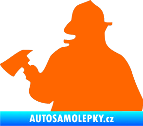 Samolepka Hasič 004 levá Fluorescentní oranžová