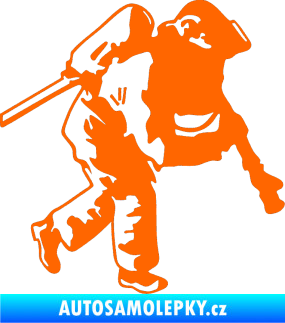 Samolepka Hasič 006 pravá Fluorescentní oranžová