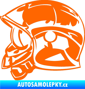 Samolepka Helma levá Fluorescentní oranžová