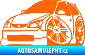 Samolepka Honda Civic karikatura levá Fluorescentní oranžová