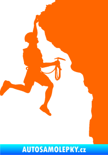 Samolepka Horolezec 003 pravá Fluorescentní oranžová