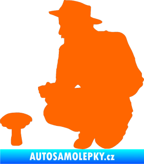 Samolepka Houbař 001 levá Fluorescentní oranžová