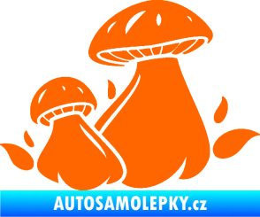 Samolepka Houby 002 pravá Fluorescentní oranžová