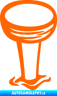 Samolepka Hřebík 001 levá zatlučený Fluorescentní oranžová