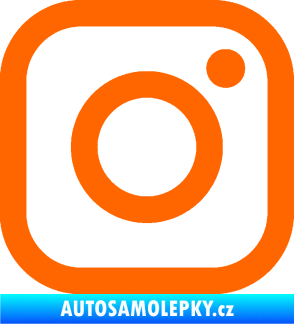 Samolepka Instagram logo Fluorescentní oranžová