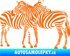 Samolepka Interiér 019 levá zebry Fluorescentní oranžová