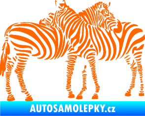 Samolepka Interiér 019 pravá zebry Fluorescentní oranžová