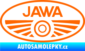 Samolepka Jawa logo Fluorescentní oranžová