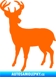 Samolepka Jelen 004 levá Fluorescentní oranžová