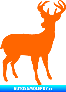 Samolepka Jelen 004 pravá Fluorescentní oranžová