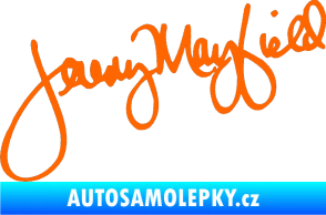 Samolepka Podpis Jeremy Mayfield  Fluorescentní oranžová