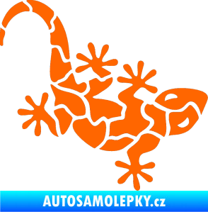 Samolepka Ještěrka 015 pravá Fluorescentní oranžová