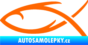 Samolepka Jesus rybička 008 Fluorescentní oranžová