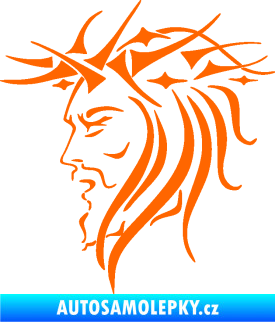 Samolepka Ježíš 002 levá Fluorescentní oranžová