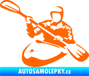 Samolepka Kajakář 004 levá Fluorescentní oranžová