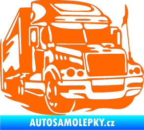 Samolepka Kamion 002 pravá nákladní auto Fluorescentní oranžová