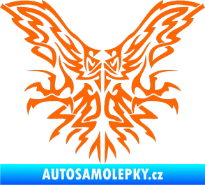 Samolepka Kapota 037 tatto dravec Fluorescentní oranžová