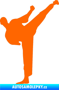 Samolepka Karate 001 pravá Fluorescentní oranžová
