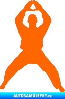 Samolepka Karate 003 pravá Fluorescentní oranžová