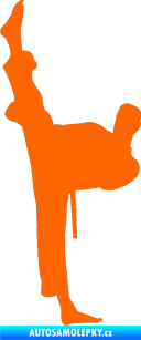 Samolepka Karate 005 levá Fluorescentní oranžová