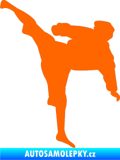 Samolepka Karate 009 levá Fluorescentní oranžová