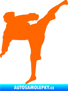 Samolepka Karate 009 pravá Fluorescentní oranžová