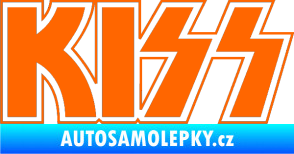 Samolepka KISS Fluorescentní oranžová