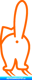 Samolepka Kočičí zadek 001 levá Fluorescentní oranžová