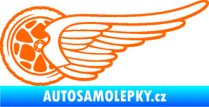 Samolepka Kolo s křídlem levá Fluorescentní oranžová