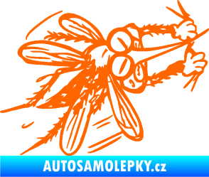 Samolepka Komár 002 pravá Fluorescentní oranžová