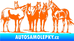 Samolepka Koníci 001 levá Fluorescentní oranžová