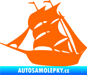 Samolepka Koráb 001 levá Fluorescentní oranžová