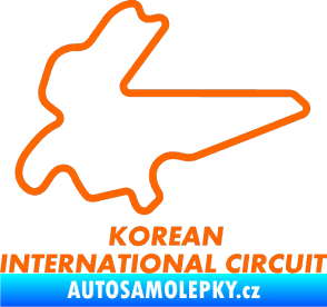 Samolepka Okruh Korean International Circuit Fluorescentní oranžová