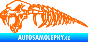 Samolepka Kostra lebky s páteří levá Fluorescentní oranžová