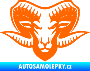 Samolepka Kozel 006 hlava Fluorescentní oranžová