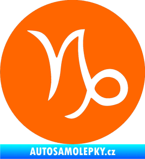 Samolepka Kozoroh 001 - horoskop Fluorescentní oranžová