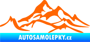 Samolepka Krajina hory 017 levá Fluorescentní oranžová