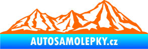 Samolepka Krajina hory 019 pravá Fluorescentní oranžová