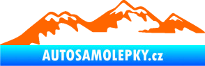 Samolepka Krajina hory 020 levá Fluorescentní oranžová