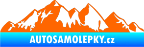 Samolepka Krajina hory 021 levá Fluorescentní oranžová