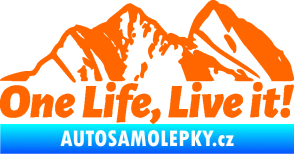 Samolepka Krajina hory 029 levá Fluorescentní oranžová