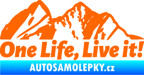 Samolepka Krajina hory 029 pravá Fluorescentní oranžová