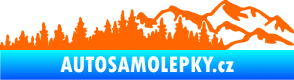 Samolepka Krajina hory 030 pravá Fluorescentní oranžová