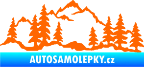 Samolepka Krajina hory 033 levá Fluorescentní oranžová