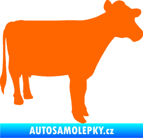 Samolepka Kráva 001 pravá Fluorescentní oranžová