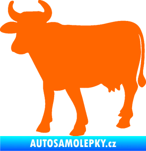 Samolepka Kráva 002 levá Fluorescentní oranžová
