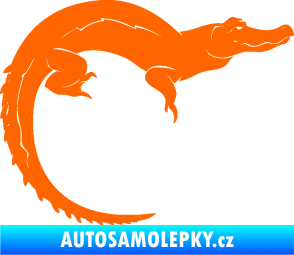 Samolepka Krokodýl 001 pravá Fluorescentní oranžová