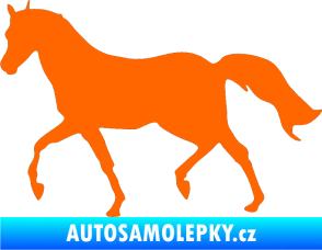 Samolepka Kůň 003 levá Fluorescentní oranžová