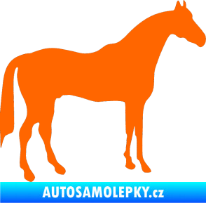 Samolepka Kůň 004 pravá Fluorescentní oranžová