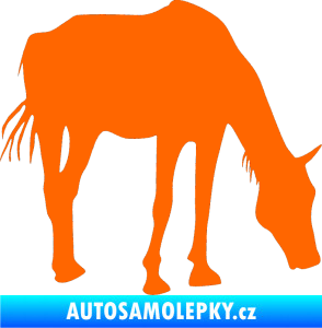 Samolepka Kůň 008 pravá Fluorescentní oranžová